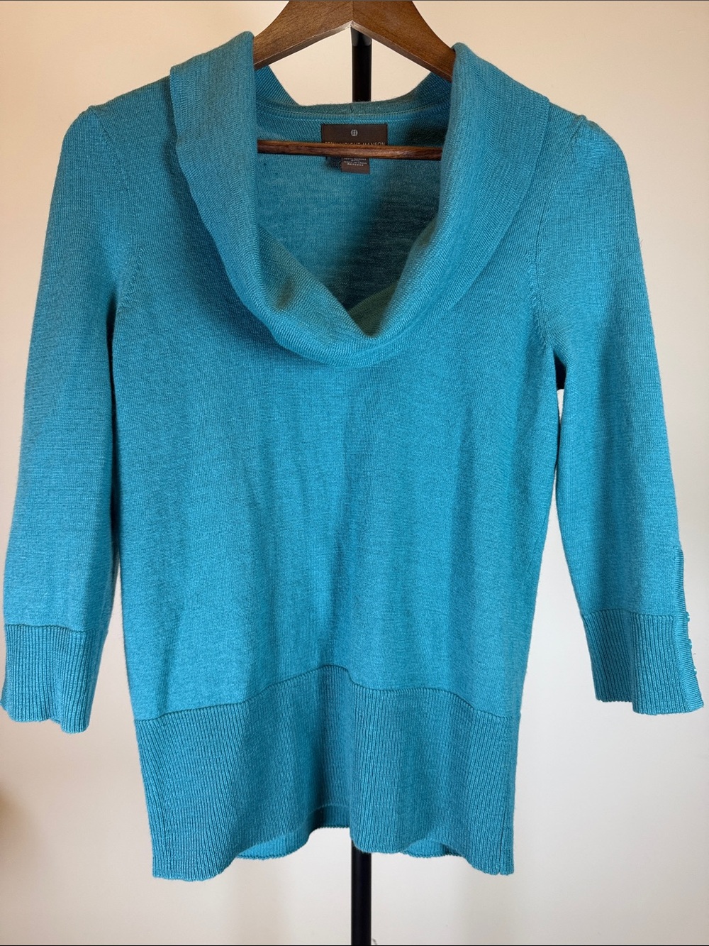 Fenn Wright Manson Teal Cowl Neck Sweater | Size S